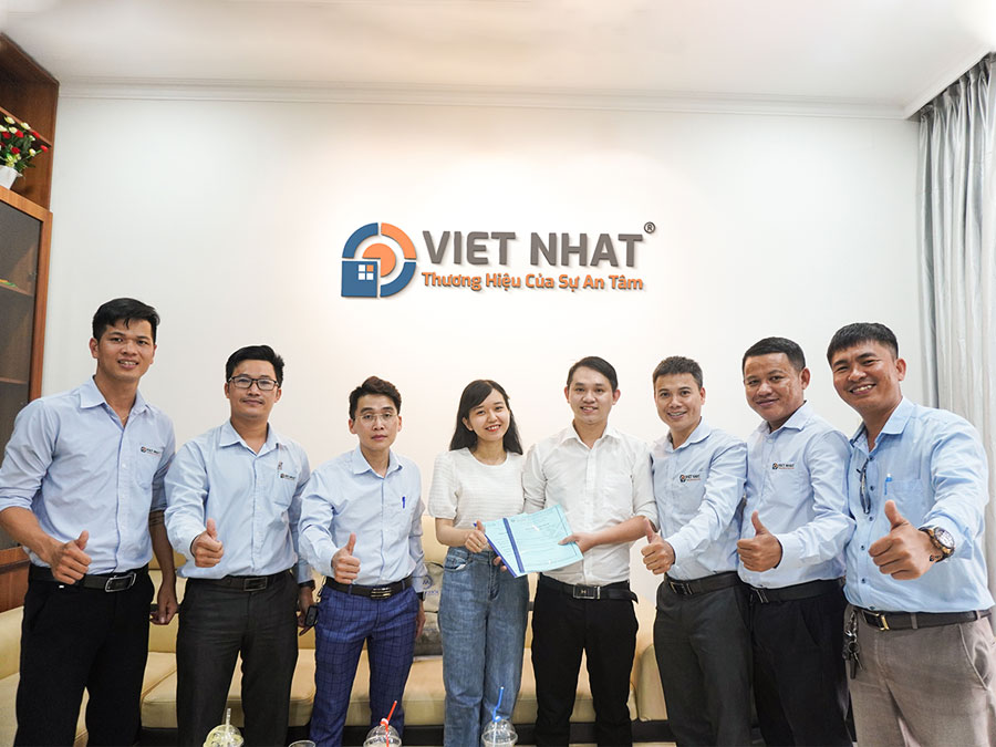Việt Nhật Group ký hợp đồng xây dựng nhà phố 3 tầng với gia đình anh thắng ở TP. Thủ Đức 